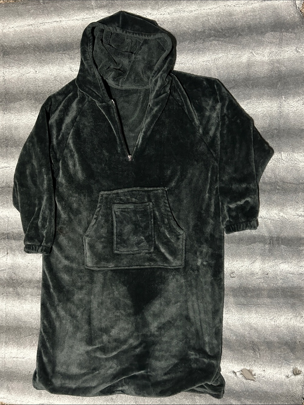 Full Body Plush Blanket with Sleeves, Hoodie & Pocket